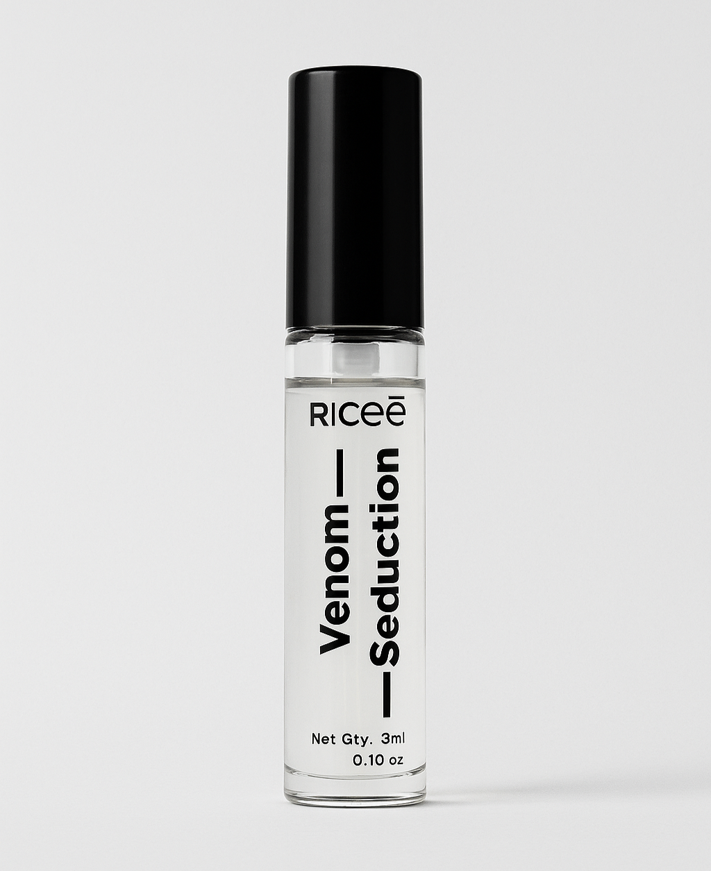 Elegant shot of Riceē (Ricee) Venom Seduction Parfum – premium extrait de luxe in India