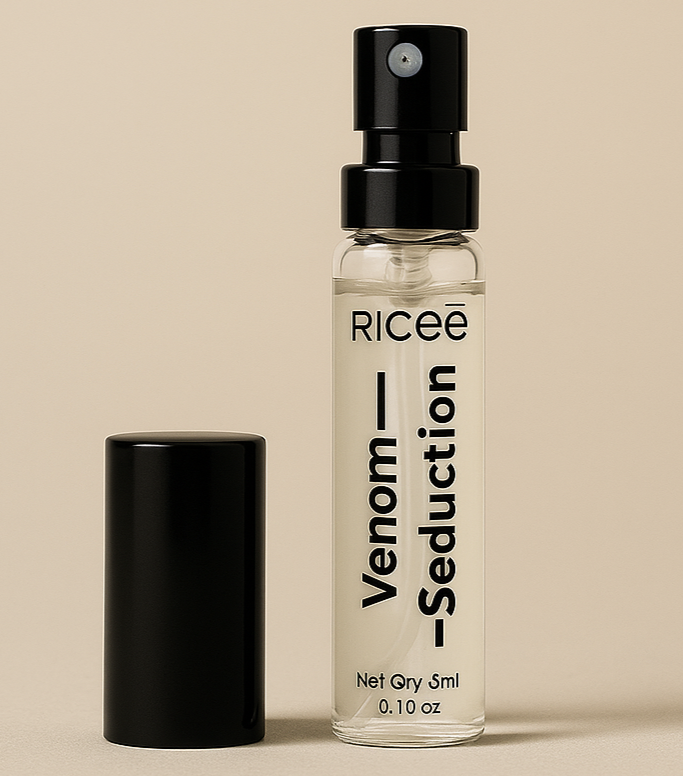 Riceē (Ricee) Venom Seduction Perfume with box – clean beauty fragrance with luxury packaging