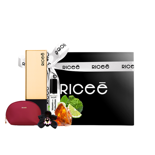 Riceē Rougé Gift Set - 1 Lipstick + 3ML Parfum + 1 Makeup Pouch