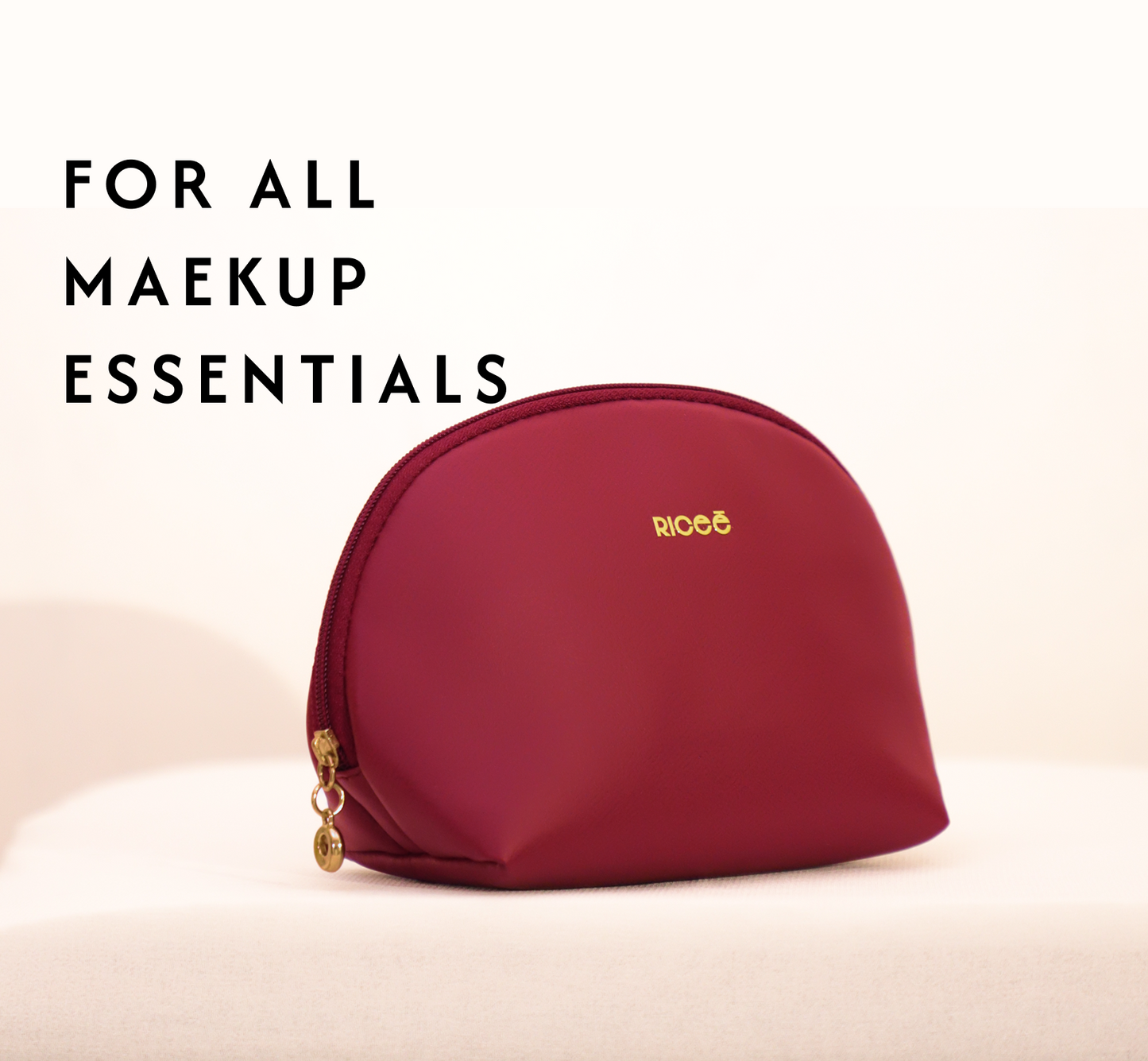 Riceē Mini Cherry Red Makeup Pouch Bag
